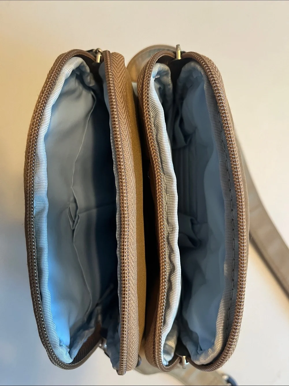 Travelon Compact Crossbody Bag in Tan